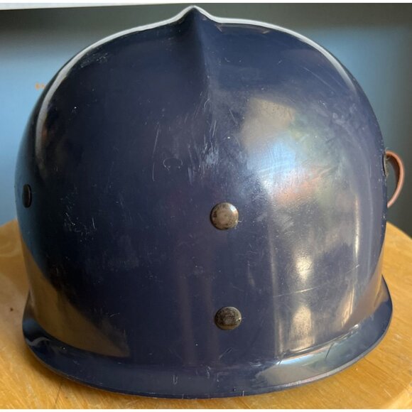 Vintage French Helmet Blue Plastic Gendarmerie Paramilitary Liner Straps - Picture 4 of 10